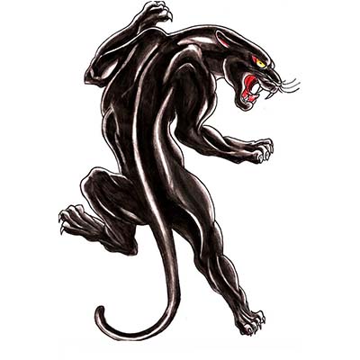 Old school black panther Design Water Transfer Temporary Tattoo(fake Tattoo) Stickers NO.11410